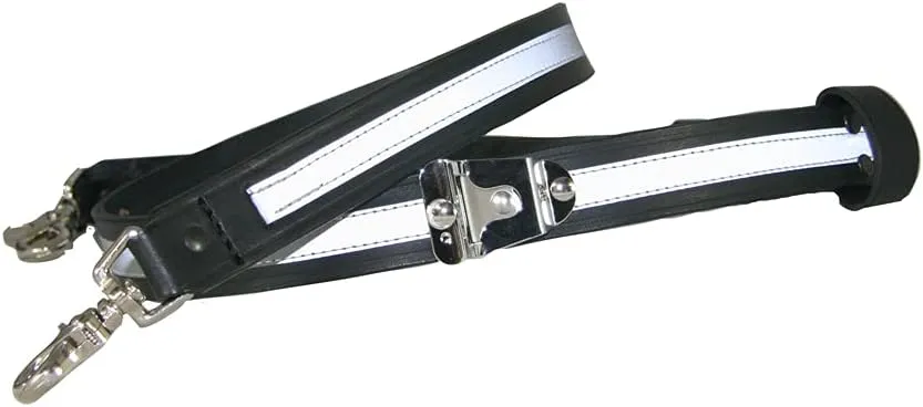 Boston Leather Firefighter's Radio Strap (Reflective/Large/Black)