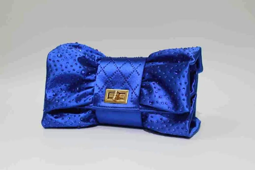 Bow Clutch Purses Women 2025 Pleated Evening Bag Formal Vintage Rhinestone Satin Handbags for Bridal Wedding Party