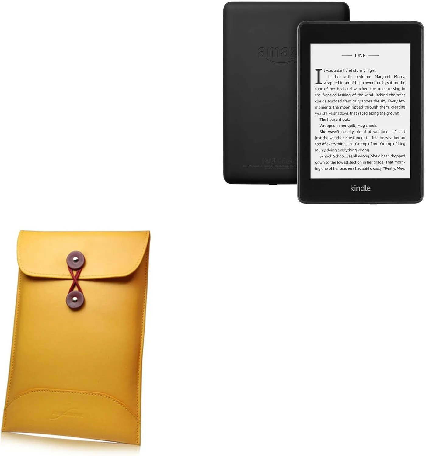 BoxWave Case Compatible with Amazon Kindle Paperwhite (4th Gen 2018) - Manila Leather Envelope, Retro Envelope Style Hip Cover
