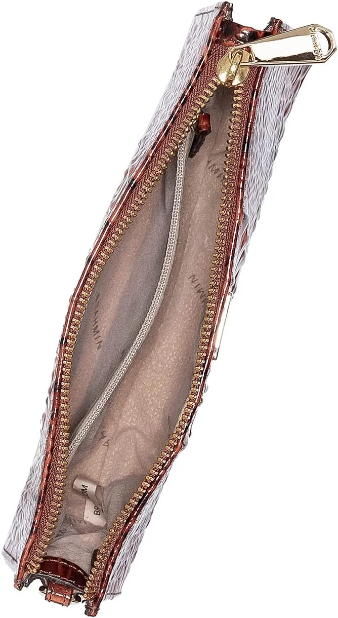 BRAHMIN Melbourne Daisy Clutch - Leather Purse - Lined Interior - Slide Out Wrist-strap - Zip-top Clutch