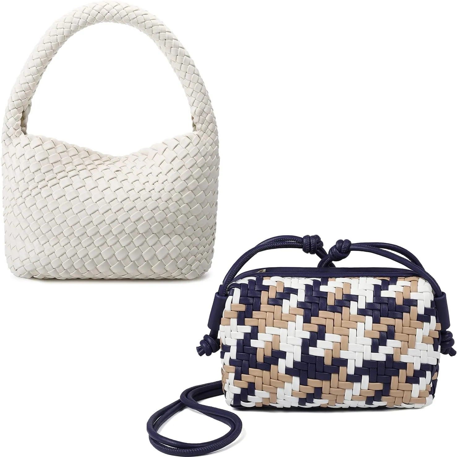Braided Vegan Leather Duo: Mini Bag   Crossbody – Your Everyday Eco-Chic Essentials!