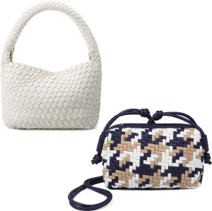 Braided Vegan Leather Duo: Mini Bag   Crossbody – Your Everyday Eco-Chic Essentials!