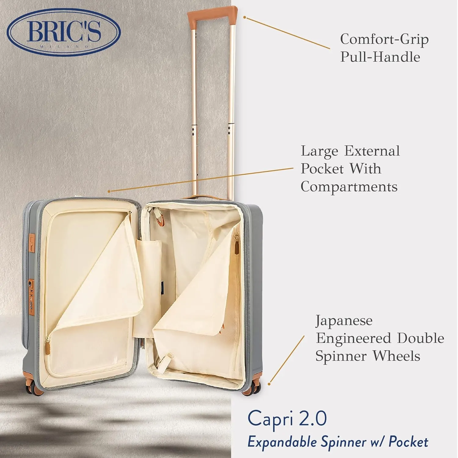 Bric's Capri 2.0 21" Spinner w/Pocket Expandable