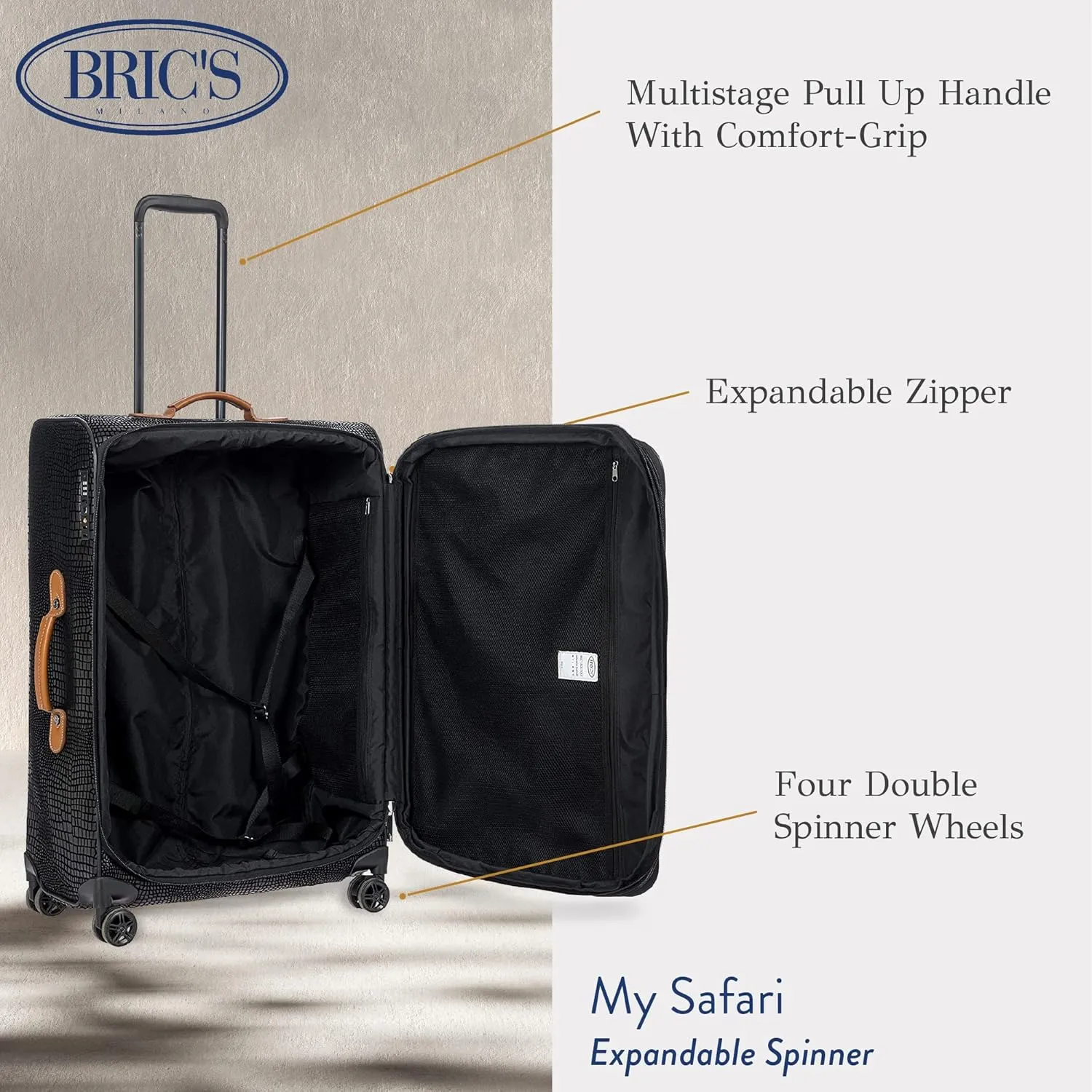 Bric's MY SAFARI 30" EXPANDABLE SPINNER - 001 BLACK
