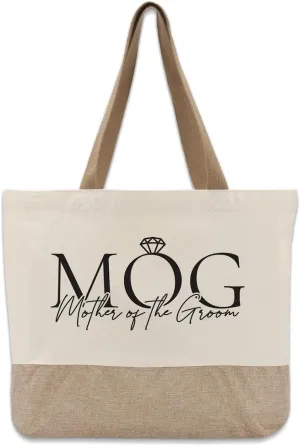Bridal Shower Canvas Tote Bag for Bride to Be, Engagement & Bachelorette Gifts for Her, Future Mrs