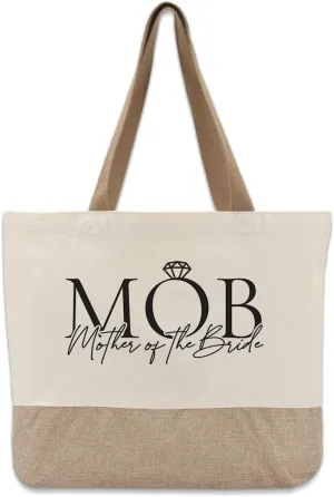 Bridal Shower Canvas Tote Bag for Bride to Be, Engagement & Bachelorette Gifts for Her, Future Mrs