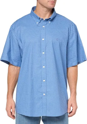 Brooks Brothers Men's Non-Iron Button Down Stretch Oxford Short Sleeve Sport Shirt