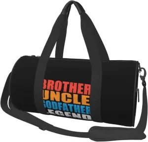 Brother Uncle Godfather Legend Duffel Bag Gym Bag Travel Sports Tote Large Foldable Beach Swim Yoga1