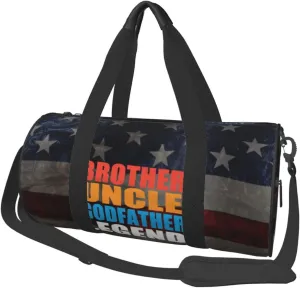 Brother Uncle Godfather Legend Duffel Bag Gym Bag Travel Sports Tote Large Foldable Beach Swim Yoga3
