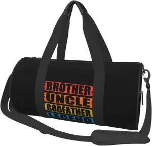 Brother Uncle Godfather Legend Duffel Bag Gym Bag Travel Sports Tote Large Foldable Beach Swim Yoga4