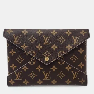 Brown Monogram Canvas Kirigami Clutch Bag