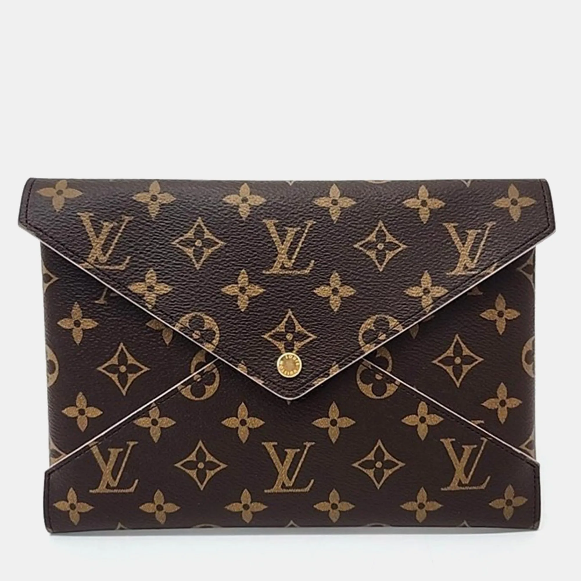 Brown Monogram Canvas Kirigami Clutch Bag