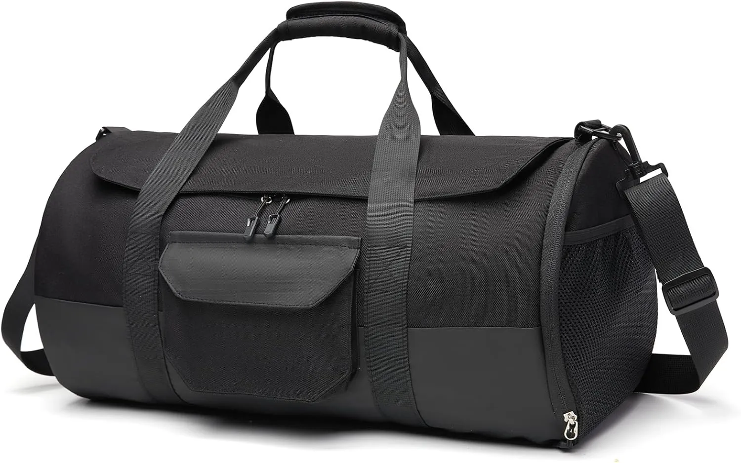 BSHG Gym Bags For Men & Women, Sports Duffel Bags For Men Travel, Weekend Overnight Bag With Shoe Compartment & Wet Pocket, Water Resistant Workout Duffle Bag Athletic Gym Men B-BA-001-Black