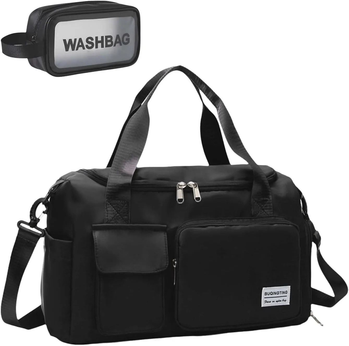 BUQINGTING Gym Bag for Men Women with Shoe Compartment, Cute Travel Duffle Bag for Women, Weekender Overnight Bag, Carry on Tote Bag Sport Duffel bag for Dance, Swim
