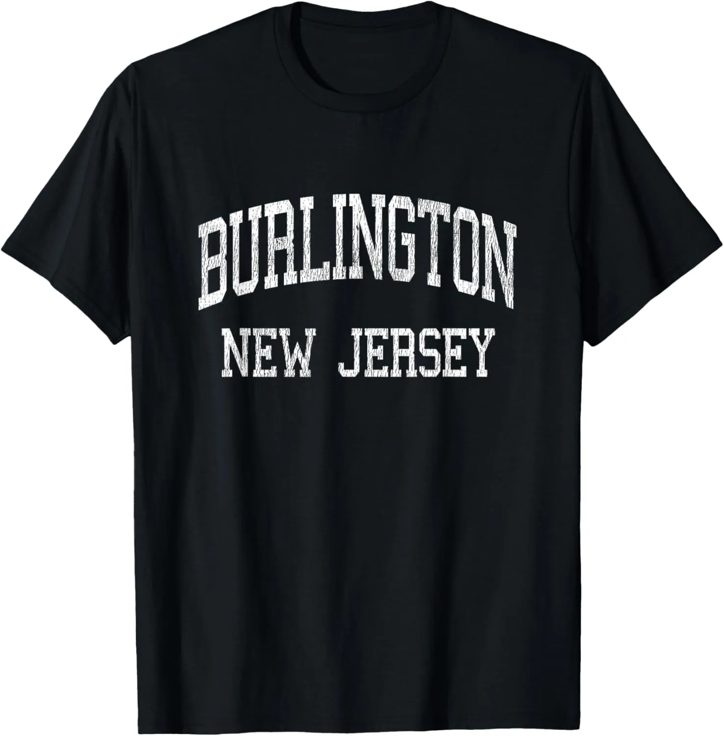 Burlington New Jersey NJ Vintage Athletic Sports Design T-Shirt