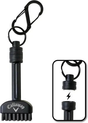 Callaway Golf Mini-Mag Magnetic Club Brush - Compact Golf Club Brush, Groove Cleaner, Golf Bag Accessory, Detachable Magnet, Durable Scrubbing Nylon Bristles