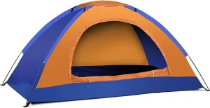 Camping Tent, 1 Person/2 Person Tent Lightweight Dome Tent Portable Backpacking Tent for Outdoor Camping Hiking(1 Person Orange)