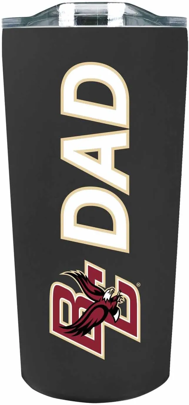 Campus Colors NCAA Stainless Steel Travel Tumbler for Dad - 18 oz - Double Walled Insulated Drinkware (Boston College Eagles - Black)