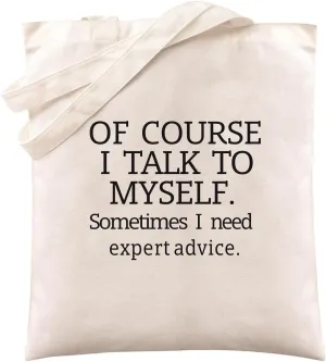 Canvas Shoulder Tote Bag for Men Women - Funny Saying Joke Graphic Unisex Reusable Grocery Bags
