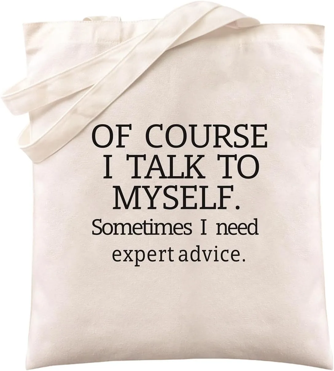 Canvas Shoulder Tote Bag for Men Women - Funny Saying Joke Graphic Unisex Reusable Grocery Bags