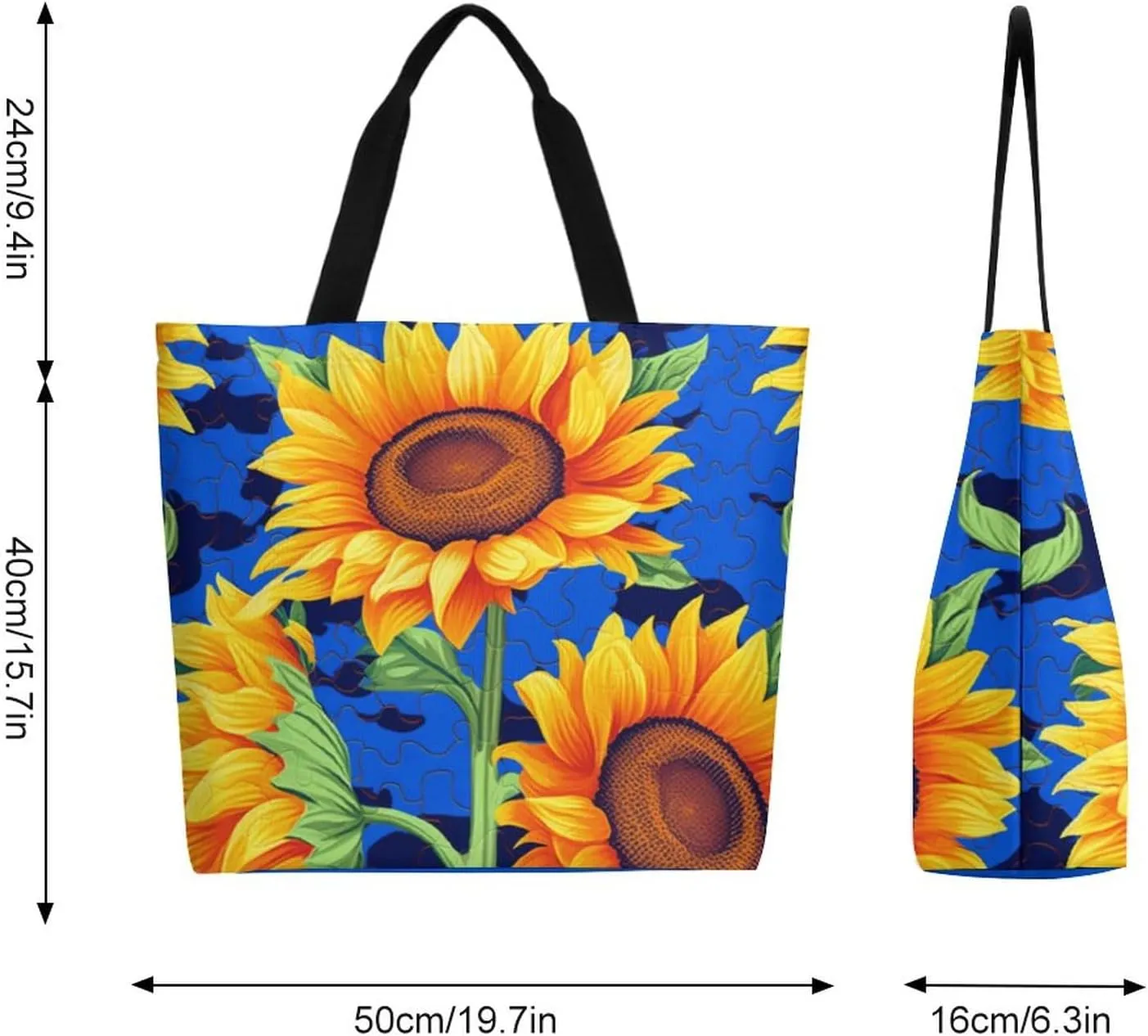 Canvas Tote Bag Large Casual Shoulder Bag for Women Handbag Reusable Beach Shopping Gym Picnic Travel Grocery Bag