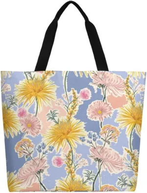 Canvas Tote Bag Large Casual Shoulder Bag for Women Handbag Reusable Beach Shopping Gym Picnic Travel Grocery Bag