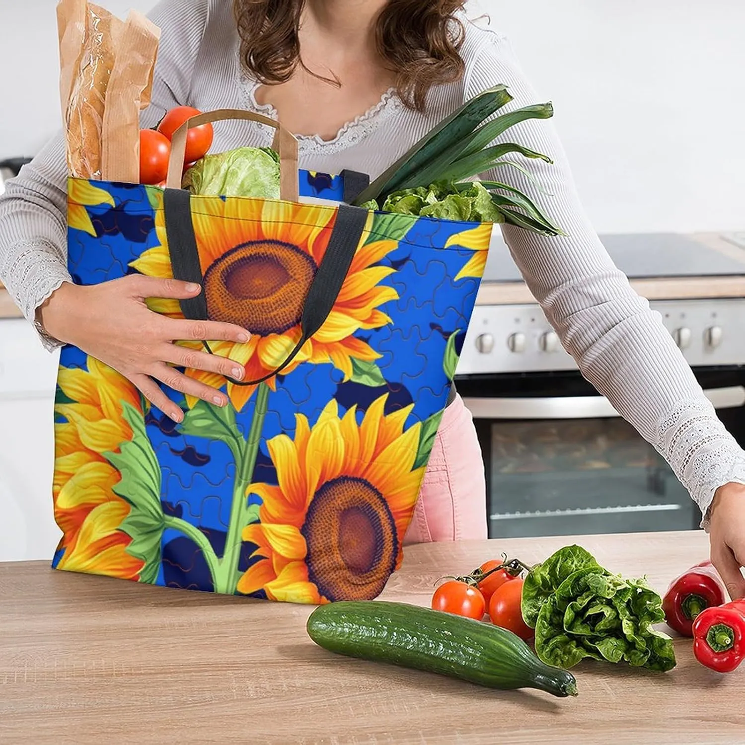 Canvas Tote Bag Large Casual Shoulder Bag for Women Handbag Reusable Beach Shopping Gym Picnic Travel Grocery Bag