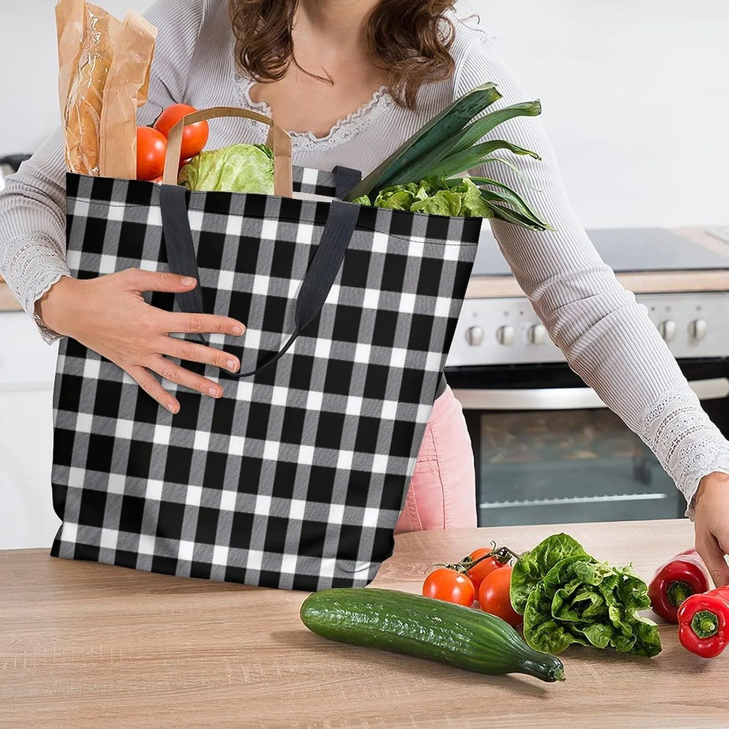 Canvas Tote Bag Large Women Casual Shoulder Bag Handbag Reusable Beach Shopping Grocery Bag For Outdoors