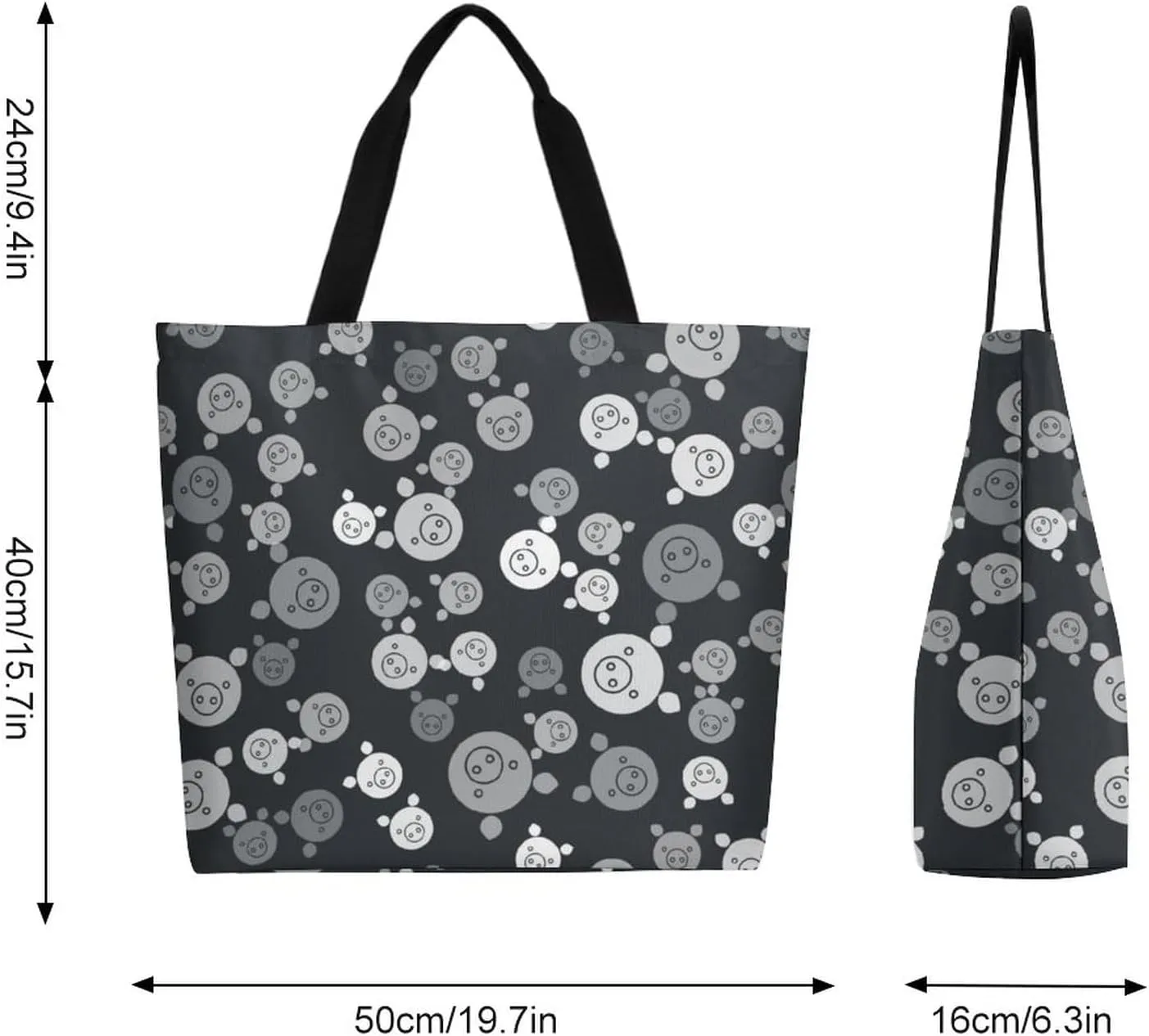 Canvas Tote Bag Large Women Casual Shoulder Bag Handbag Reusable Beach Shopping Grocery Bag For Outdoors