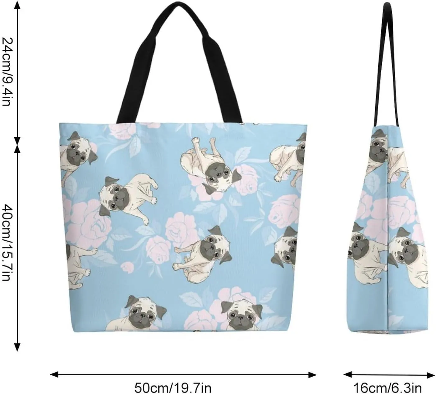 Canvas Tote Bag Large Women Casual Shoulder Bag Handbag Reusable Beach Shopping Grocery Bag For Outdoors