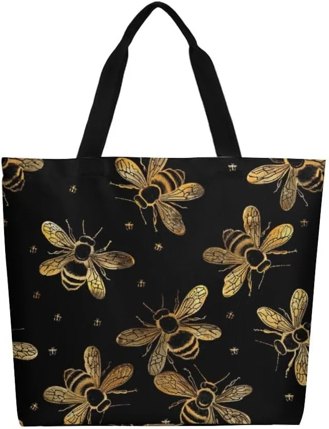 Canvas Tote Bag Large Women Casual Shoulder Bag Handbag Reusable Beach Shopping Grocery Bag For Outdoors