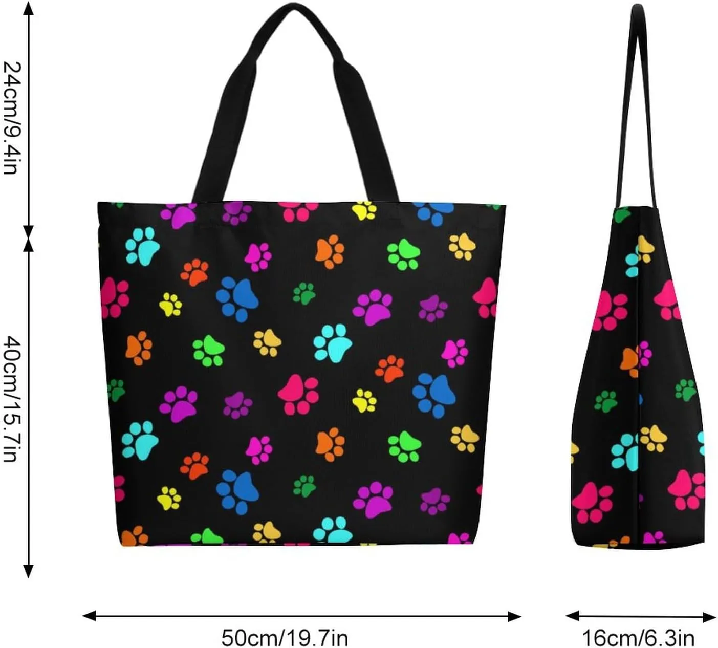 Canvas Tote Bag Large Women Casual Shoulder Bag Handbag Reusable Beach Shopping Grocery Bag For Outdoors
