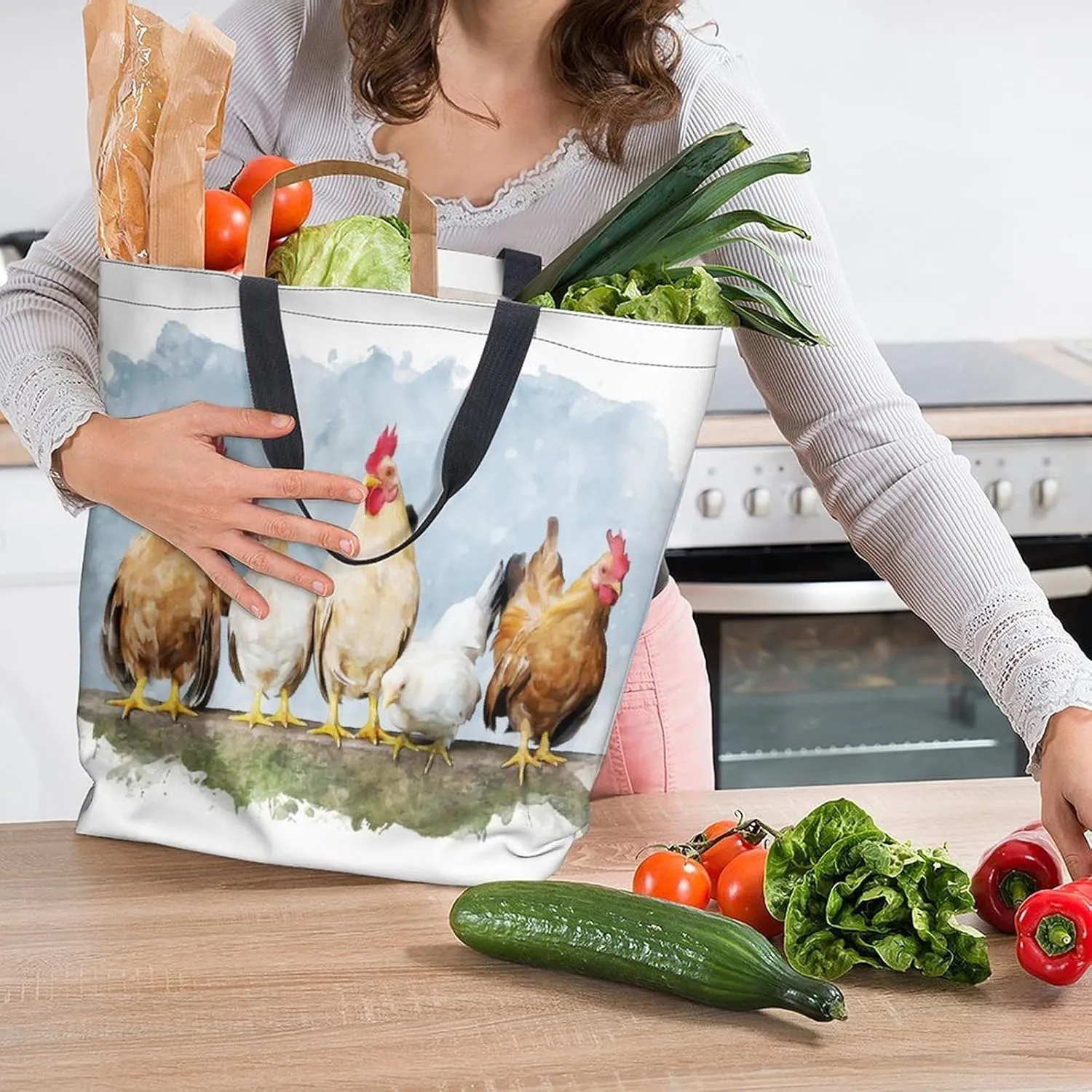 Canvas Tote Bag Large Women Casual Shoulder Bag Handbag Reusable Beach Shopping Grocery Bag For Outdoors