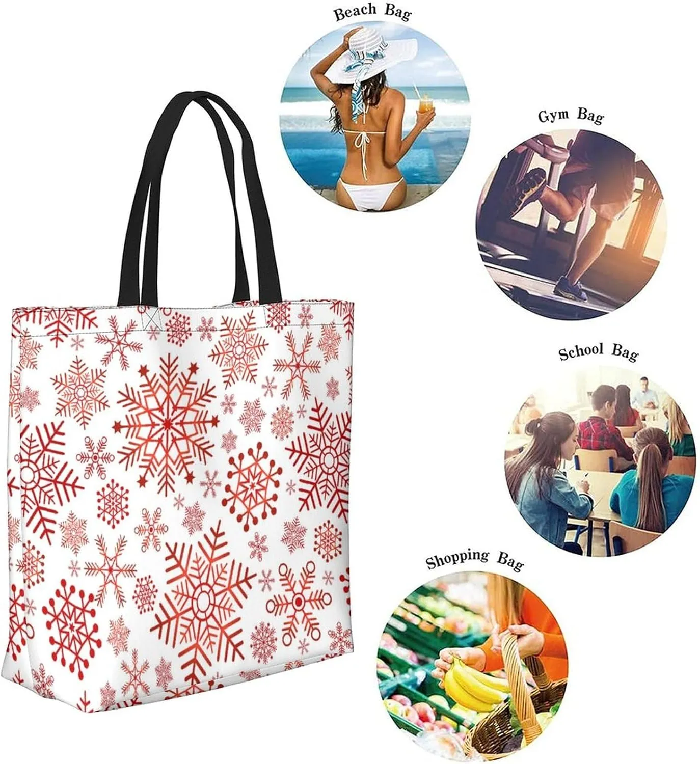 Canvas Tote Bag Large Women Casual Shoulder Bag Handbag Reusable Beach Shopping Grocery Bag For Outdoors