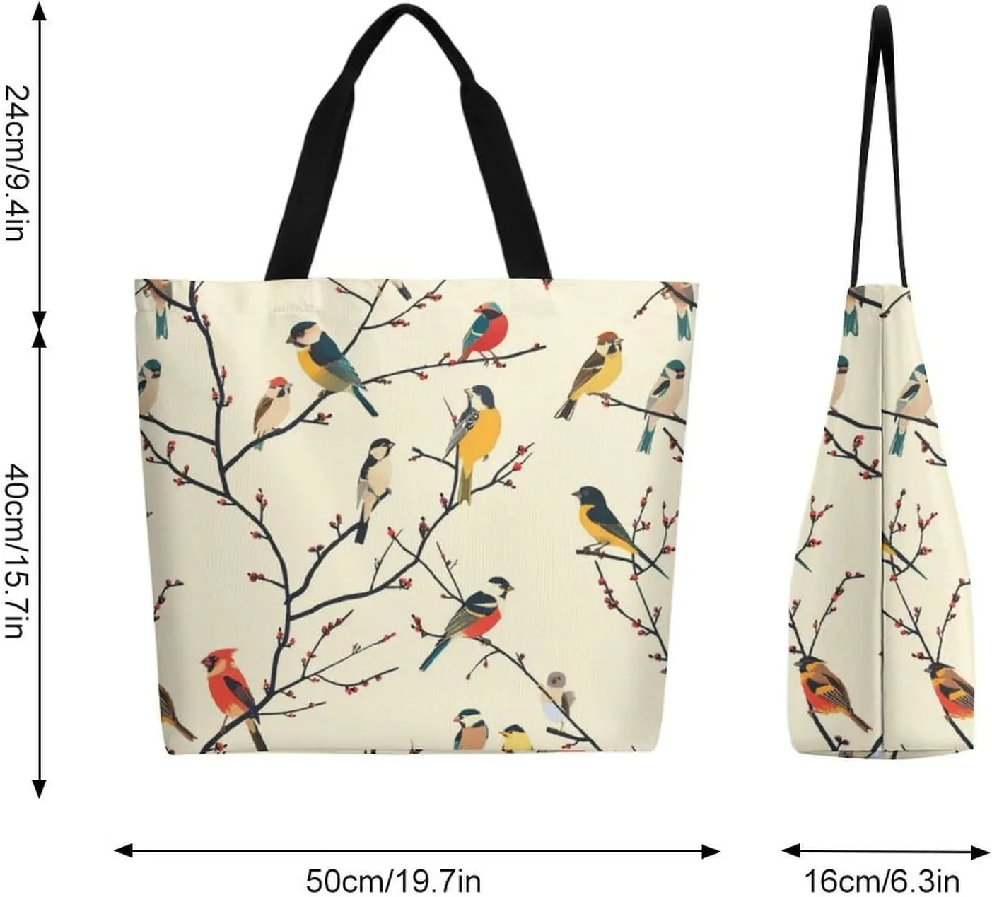Canvas Tote Bag Large Women Casual Shoulder Bag Handbag Reusable Beach Shopping Grocery Bag For Outdoors