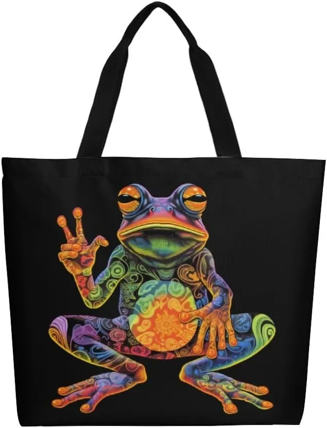 Canvas Tote Bag Large Women Casual Shoulder Bag Handbag Reusable Beach Shopping Grocery Bag For Outdoors