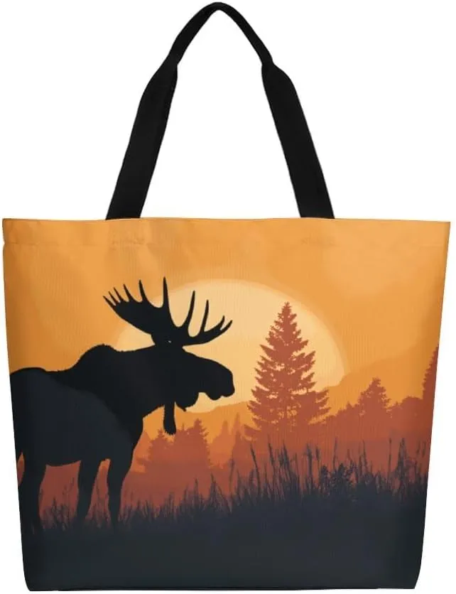 Canvas Tote Bag Large Women Casual Shoulder Bag Handbag Reusable Beach Shopping Grocery Bag For Outdoors