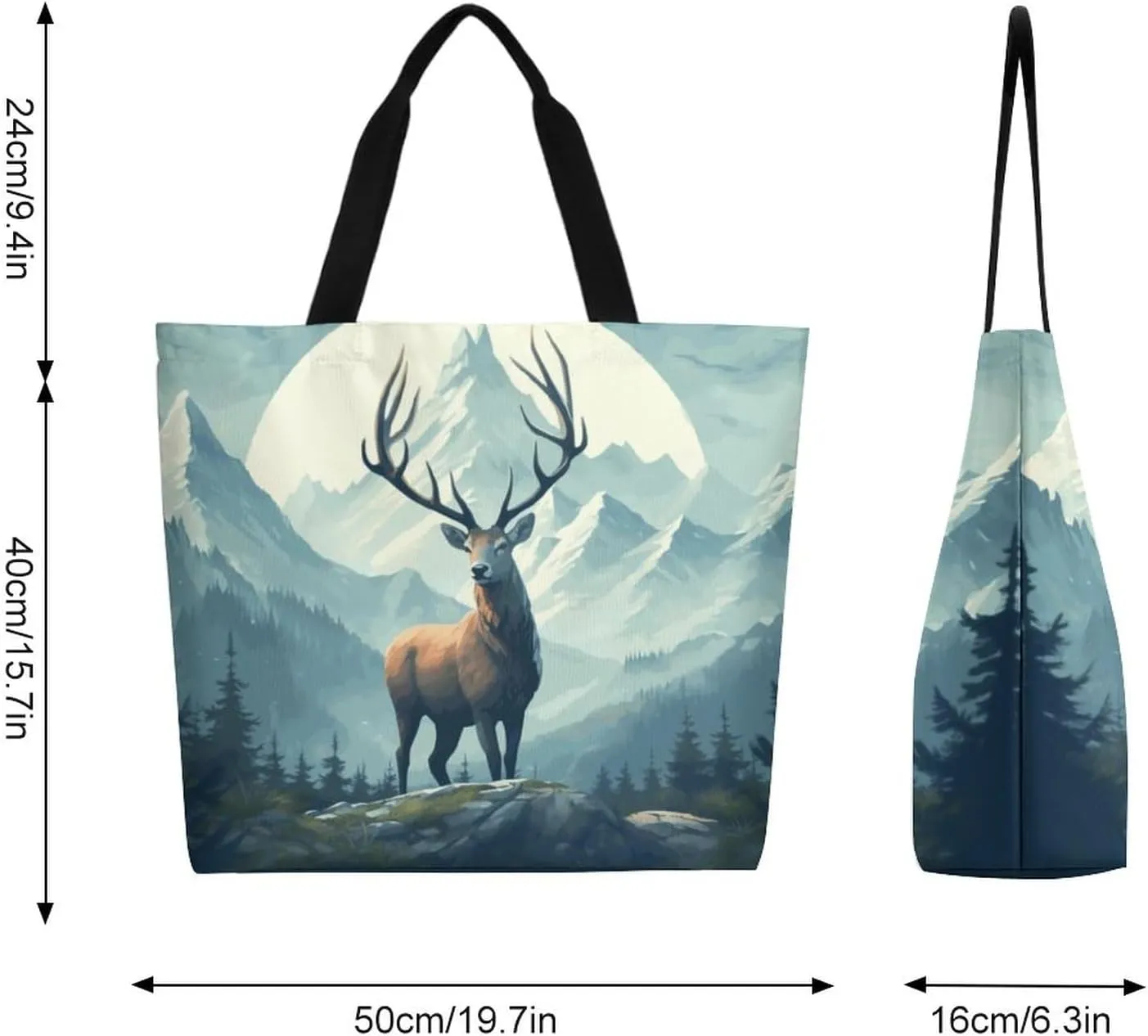 Canvas Tote Bag Large Women Casual Shoulder Bag Handbag Reusable Beach Shopping Grocery Bag For Outdoors
