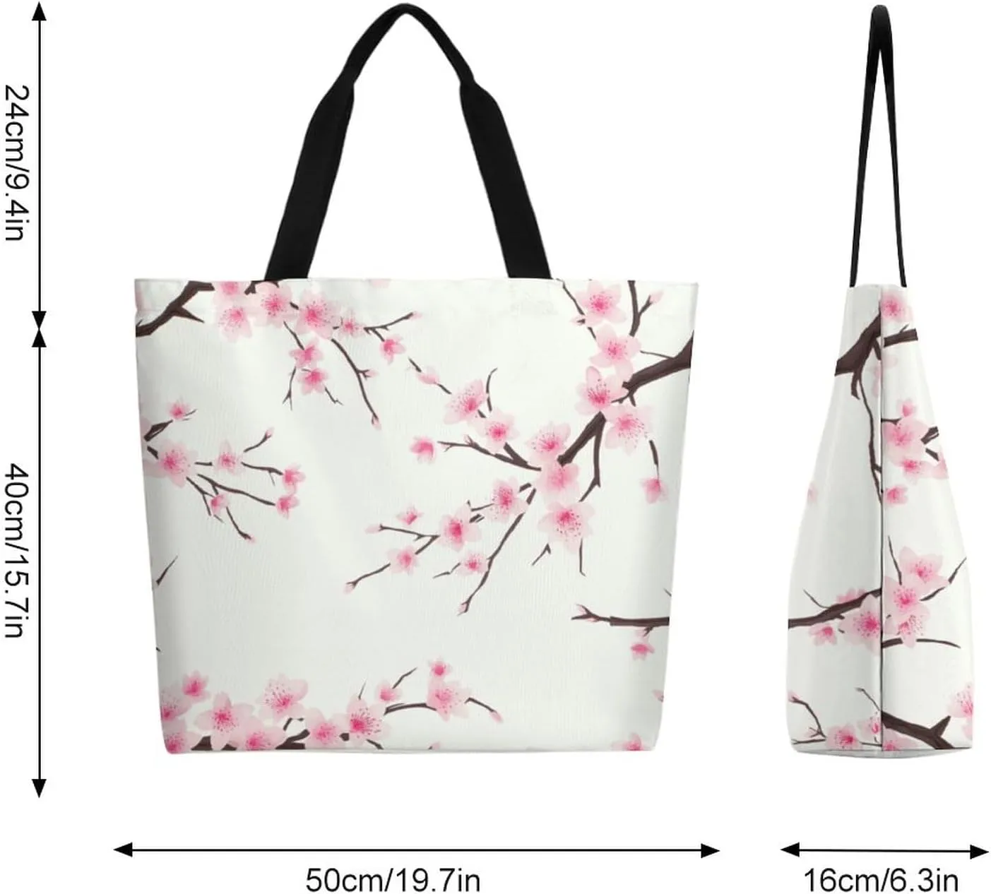 Canvas Tote Bag Large Women Casual Shoulder Bag Handbag Reusable Beach Shopping Grocery Bag For Outdoors