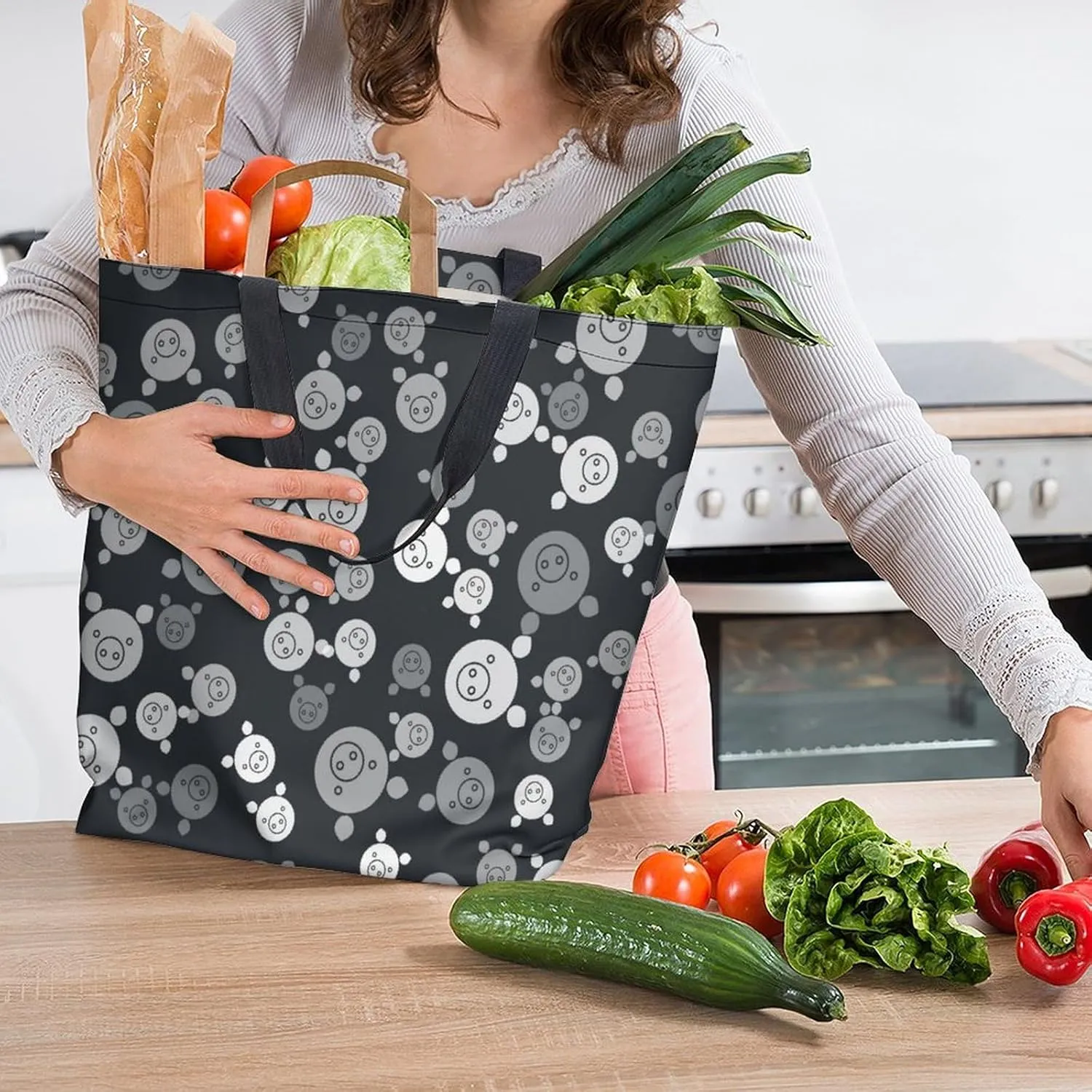 Canvas Tote Bag Large Women Casual Shoulder Bag Handbag Reusable Beach Shopping Grocery Bag For Outdoors