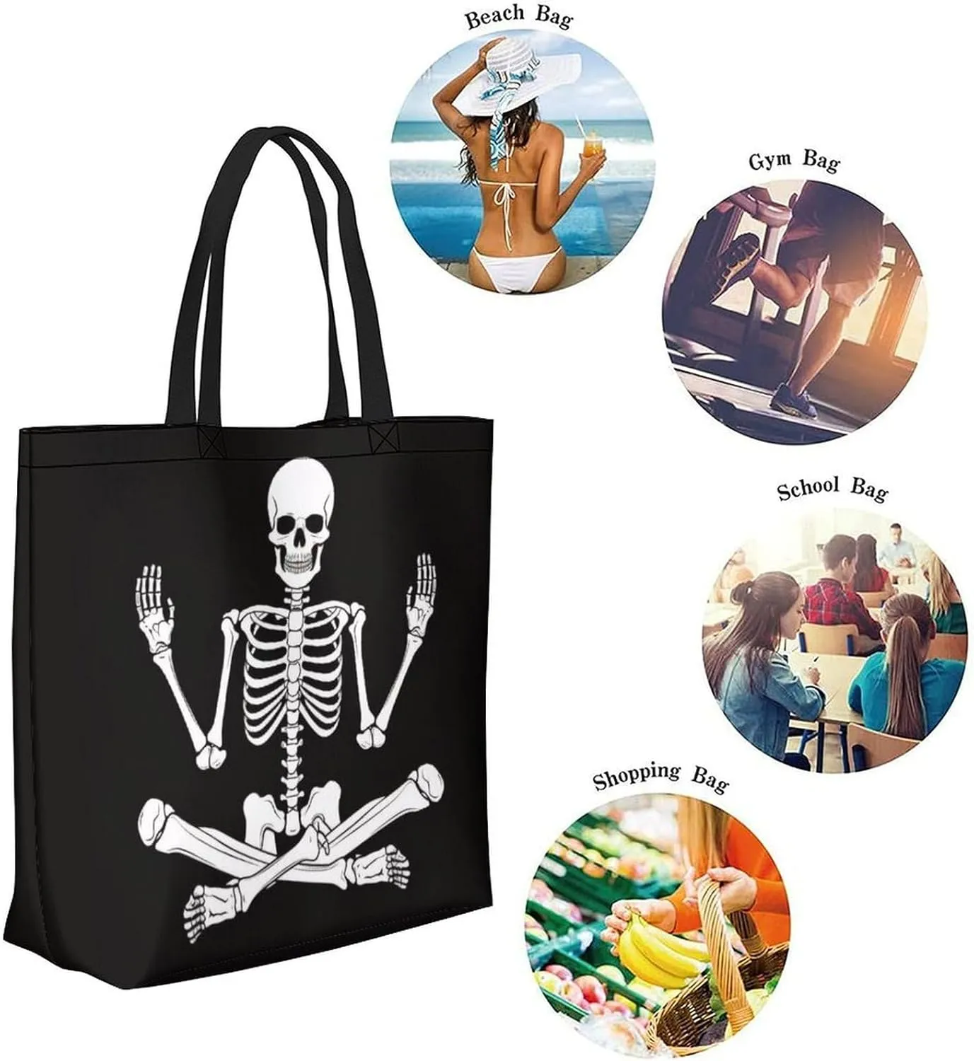 Canvas Tote Bag Large Women Casual Shoulder Bag Handbag Reusable Beach Shopping Grocery Bag For Outdoors