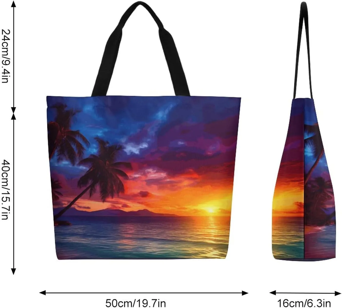 Canvas Tote Bag Large Women Casual Shoulder Bag Handbag Reusable Beach Shopping Grocery Bag For Outdoors