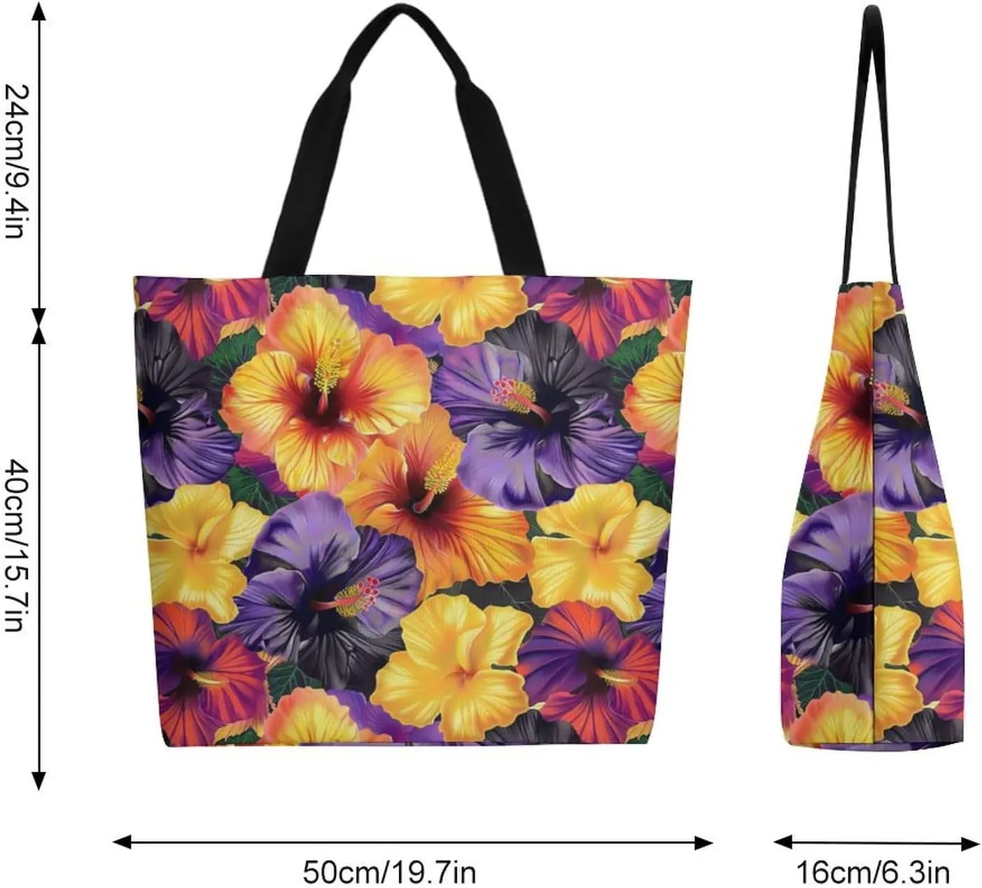 Canvas Tote Bag Large Women Casual Shoulder Bag Handbag Reusable Beach Shopping Grocery Bag For Outdoors
