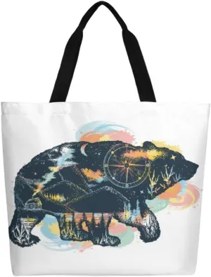Canvas Tote Bag Large Women Casual Shoulder Bag Handbag Reusable Beach Shopping Grocery Bag For Outdoors