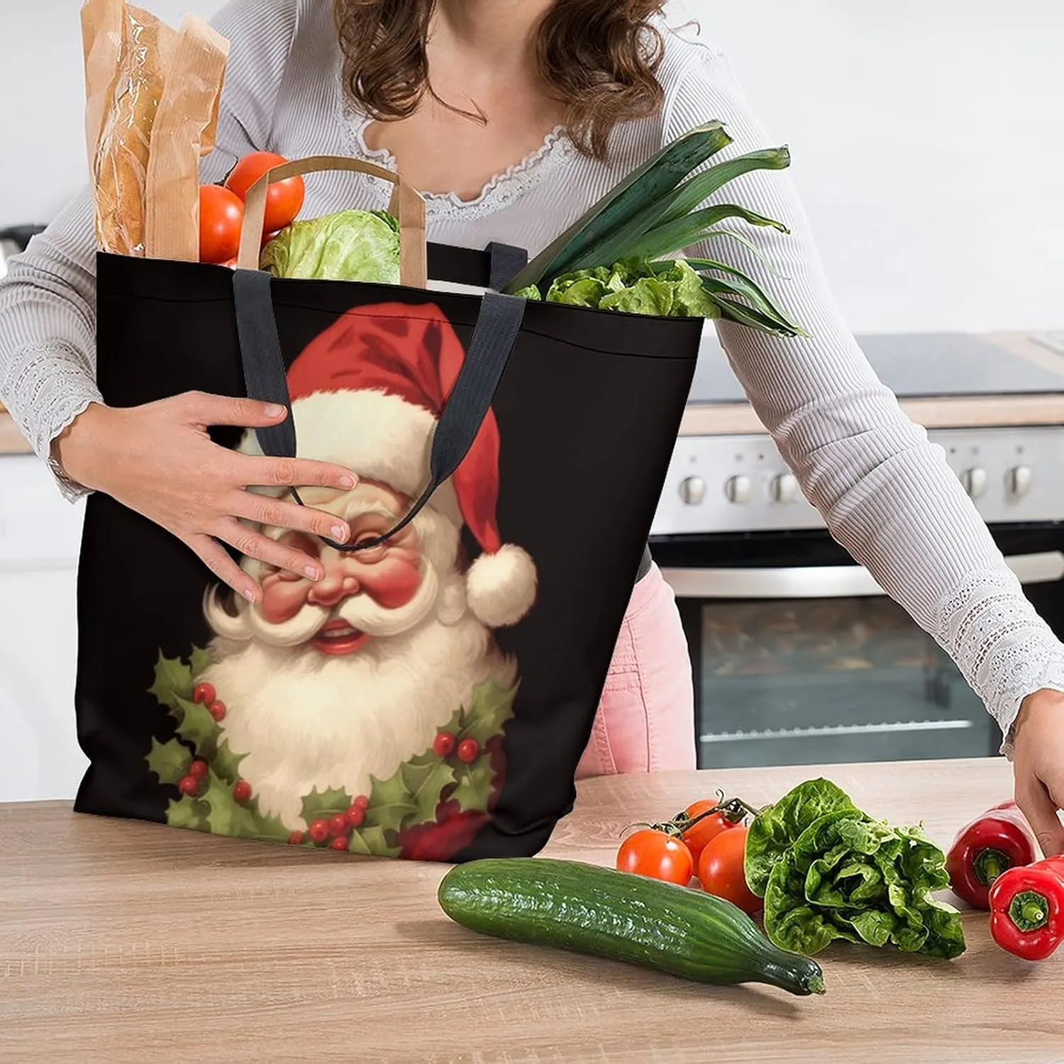Canvas Tote Bag Large Women Casual Shoulder Bag Handbag Reusable Beach Shopping Grocery Bag For Outdoors