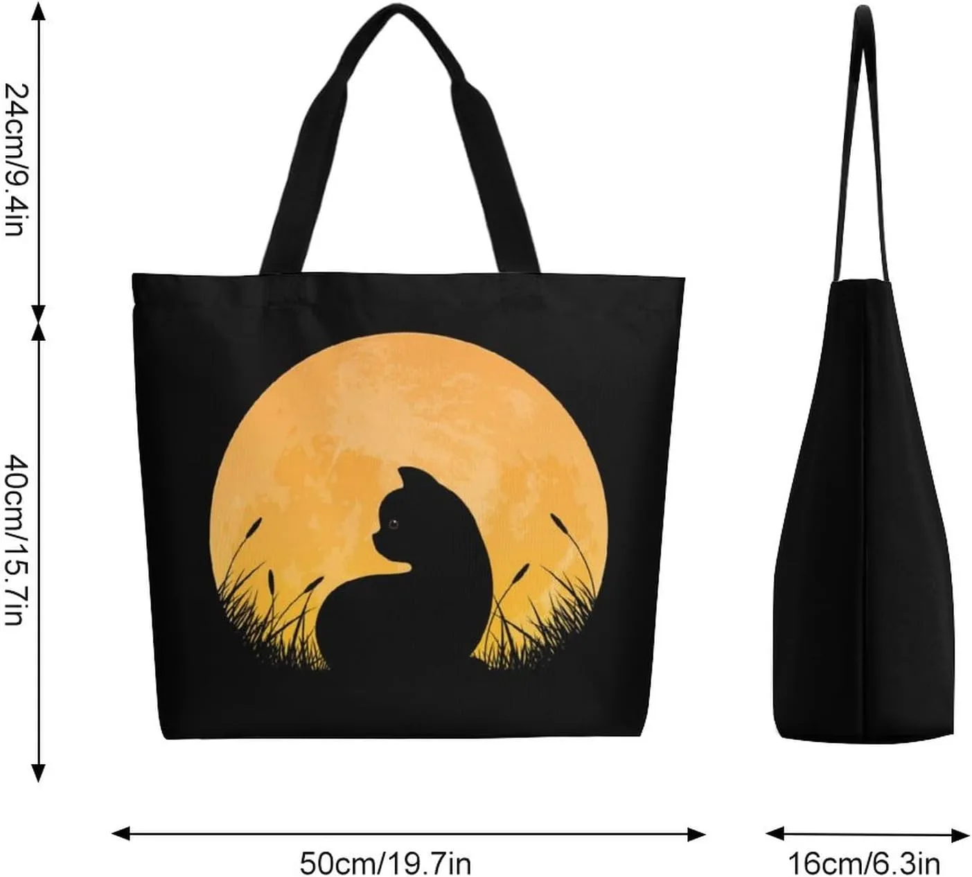 Canvas Tote Bag Large Women Casual Shoulder Bag Handbag Reusable Beach Shopping Grocery Bag For Outdoors