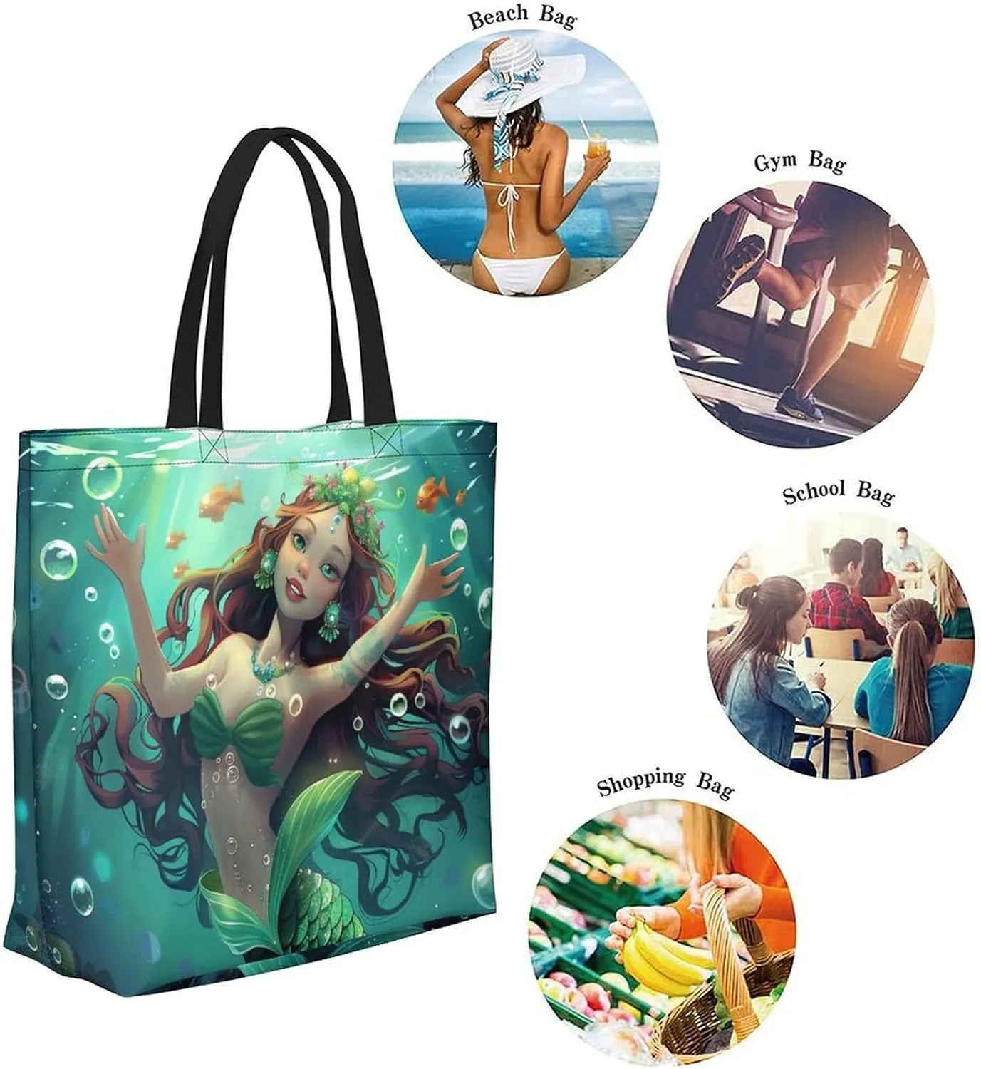Canvas Tote Bag Large Women Casual Shoulder Bag Handbag Reusable Beach Shopping Grocery Bag For Outdoors