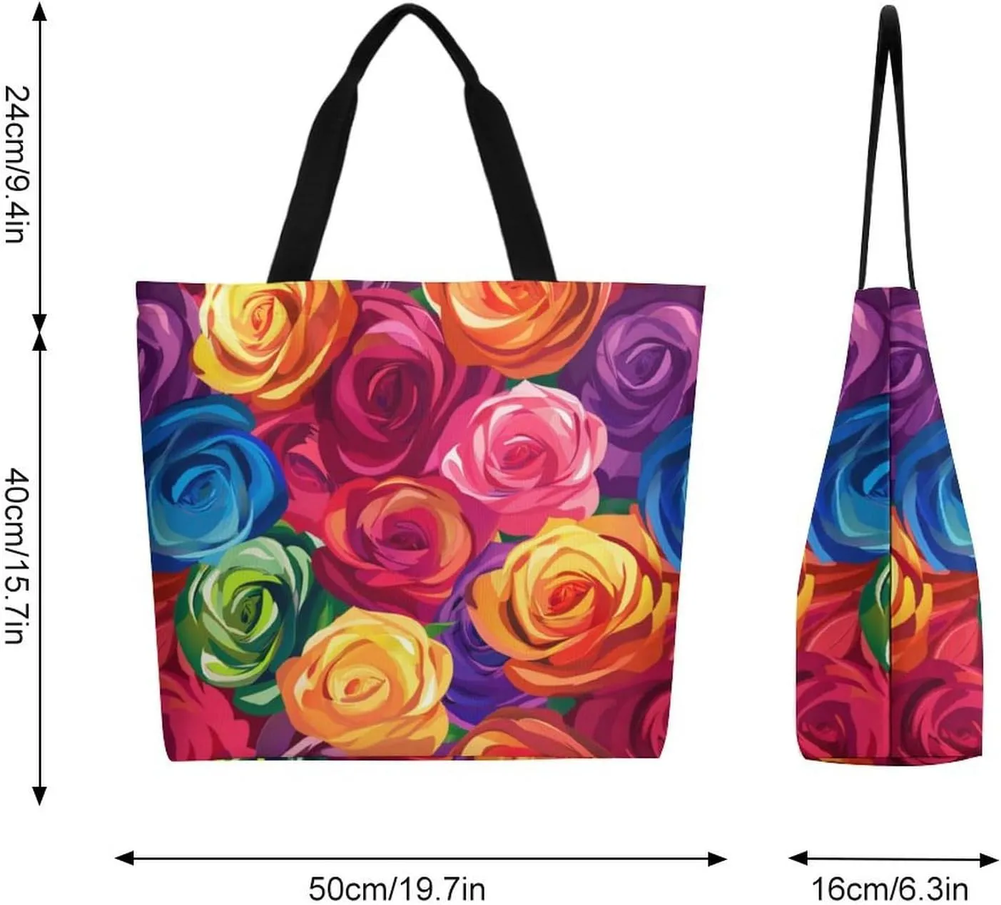 Canvas Tote Bag Large Women Casual Shoulder Bag Handbag Reusable Beach Shopping Grocery Bag For Outdoors