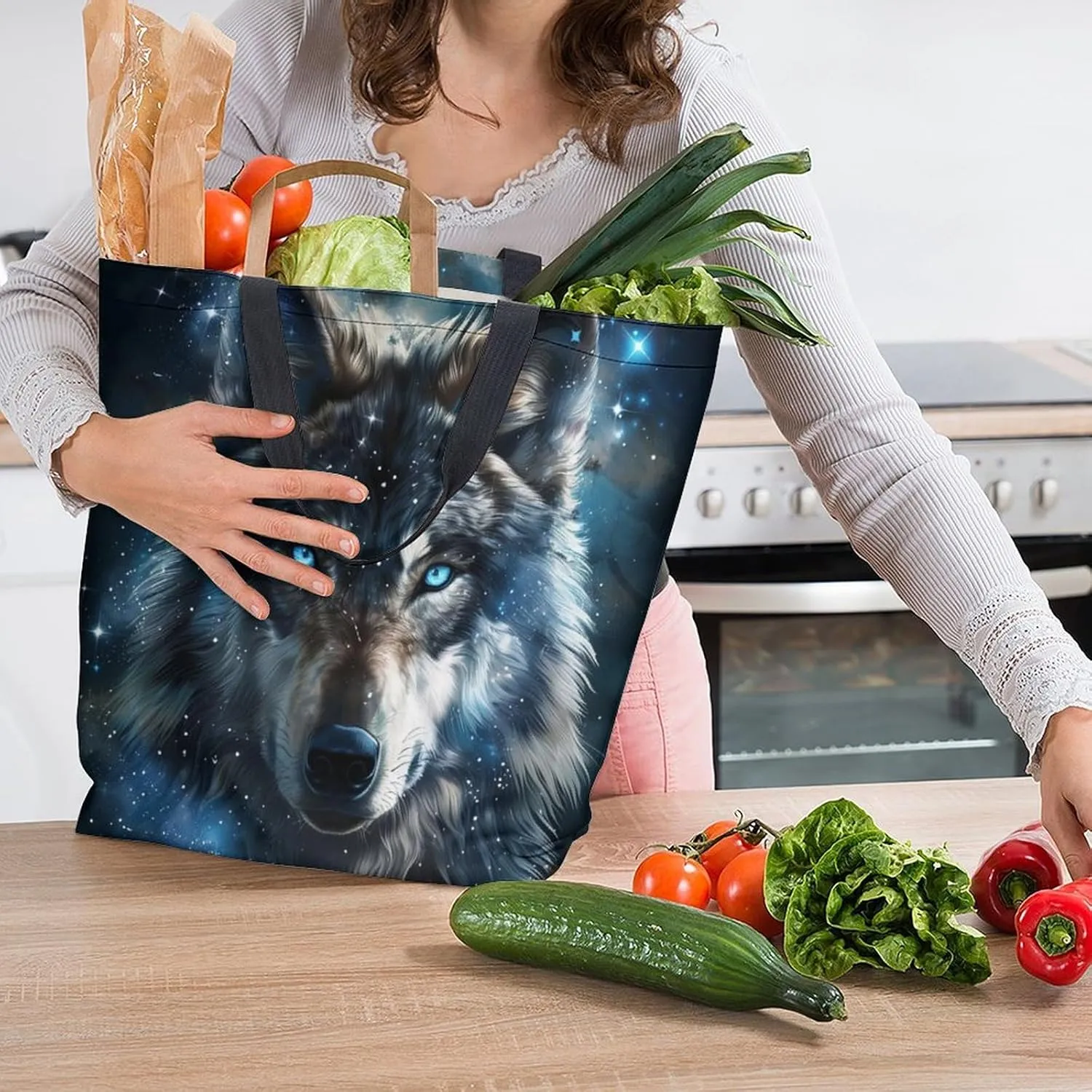 Canvas Tote Bag Large Women Casual Shoulder Bag Handbag Reusable Beach Shopping Grocery Bag For Outdoors