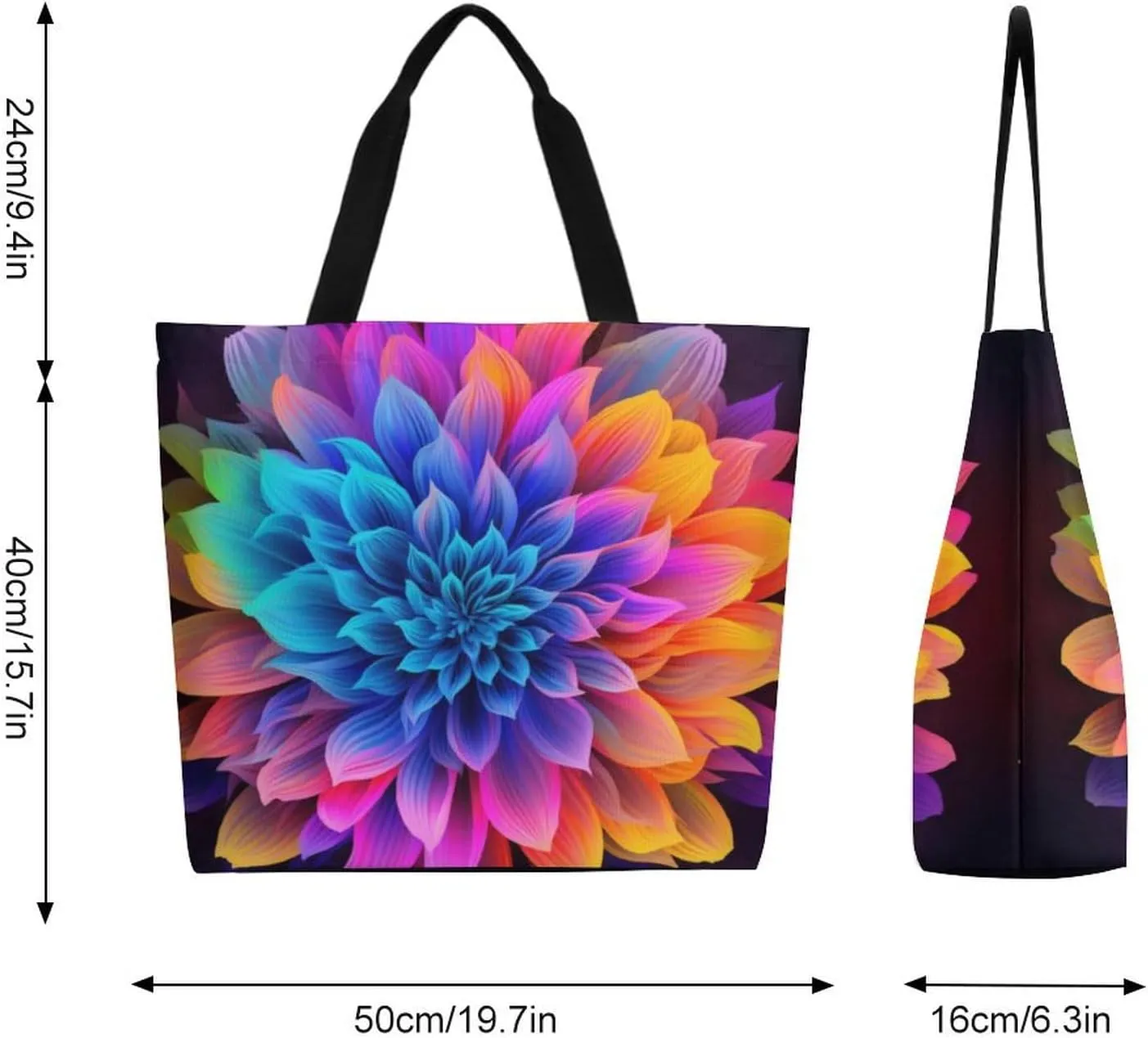 Canvas Tote Bag Large Women Casual Shoulder Bag Handbag Reusable Beach Shopping Grocery Bag For Outdoors